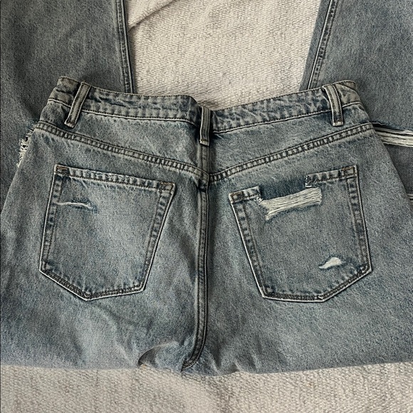 Vervet Women's Straight Leg Jeans - Distressed Blue - Picture 6 of 6